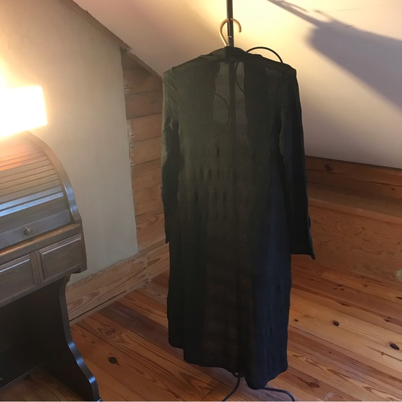 Threads 4 Thought Black Striped Duster Cardigan, EUC, S - Picture 2 of 12